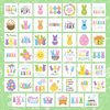 ANGOLIO Easter Bunny Temporary Tattoos - 144Pcs Bunny Temporary Tattoos for Kids Bulk Happy Easter Day Easter Bunny Easter Eggs Tattoo Stickers for Easter Party Supplies Favors Goodie Bag Fillers