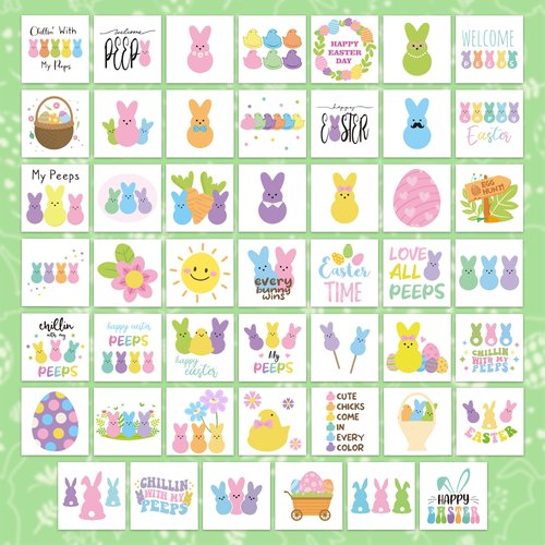 ANGOLIO Easter Bunny Temporary Tattoos - 144Pcs Bunny Temporary Tattoos for Kids Bulk Happy Easter Day Easter Bunny Easter Eggs Tattoo Stickers for Easter Party Supplies Favors Goodie Bag Fillers