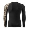 HUGE SPORTS Men's Splice UV Sun Protection UPF 50+ Skins Rash Guard Long Sleeves(Sea Forest, L)