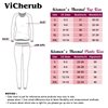 ViCherub Womens Thermal Underwear Set Long Johns Base Layer Fleece Lined Cold Weather Soft Top Bottom Christmas Small