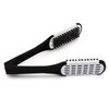 Aethland Boar Bristle Clamp Hair Brush, Double Sided Brush Clamp Straightener Hair Straightening Comb Styling Tools for Smoothing and Straight Hair Styles