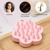 Silicone Massager Hair Brush,Integrated Silicone Design, Hair Scrubber with Soft Silicone Bristles for Shower, Dandruff Removal & Relax Scalp, Wet Dry Shampoo Brush Fit for Men, Women & Kids(Pink)