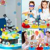 9 Pcs Science Party Decorations Science Lab Themed Honeycomb Centerpiece Party Table Toppers for Kids Scientist Laboratory Party