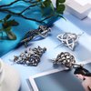 4 Pieces Viking Celtic Hair Clips Hairpins Celtics Knots Hairpins Retro Silver Hair Sticks Hair Pin Hair Accessories for Long Hair Women Girls