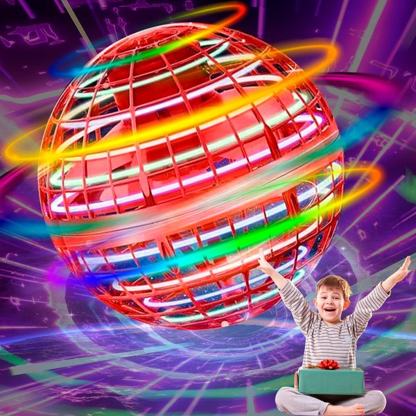 SUMMERLANGUAGE Flying Orb Ball Toy - 2024 Upgraded Magic Flying Orb Toy with LED Light 360°Rotating, Boomerang Flying Space Ball Toys Indoor Outdoor Games, for Boys Girls Adults Kids