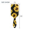 Sunflower Black Hair Brush for Wet & Dry Hair Grip Soft Bristles for Anti Static & Frizz Air Cushion Comb for Women Girls