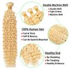 613 Blonde Deep Wave Human Hair 16inch 1 Bundle 613 Blonde Deep Wave Bundles Human Hair Bundlles 613 Bundles Blonde Bundles Brazilian Unprocessed Virgin Hair Wet and Wavy Human Hair Extensions