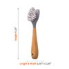 Full Circle Tenacious C Bamboo Dish Brush and Scraper - Kitchen Cleaning Tool Set for Cast Iron Cookware, Dishes, Pots, Sinks - Tough Nylon Bristles, Scrub Brushes with Handle