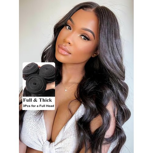 UNICE Malaysian Body Wave Human Hair Weave 3 Bundles 100% Unprocessed Virgin Human Hair Weave Sew In Human Hair Extensions Natural Color 14 16 18 inches