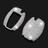 Ornater Key Fob Cover Compatible with Mercedes Benz C E S M CLS CLK GLK GLC G Class Bling Crystal Rhinestone Diamond Key Shell Case (Silver), 5.5 x 4.5 x 2 cm