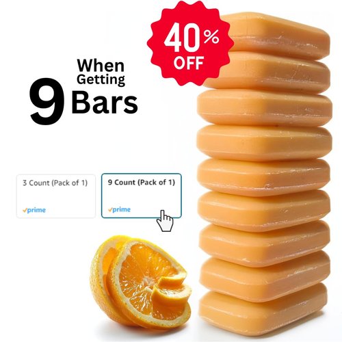 KELEBS Laundry Soap Bar - Hypoallergenic and Organic Citrus Formula for Sensitive Skin - Stain Remover for Delicate Clothes, Underwear, Collar - 2 Bars