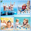 Shappy 24 Pcs Cruise Duck Bulk with Sunglasses Sets 2 x 1.9 x 2.4 Inch Mini Sailing Rubber Ducks Summer Cruise Ship Toy Squeaky Duck Bath Party Toy Duckies for Birthday Party Favors (Blue,White)