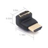 VCE HDMI 90 and 270 Degree Adapter 6-Pack, Right Angle HDMI Adapter Male to Female L-Shape Connector with 4K@60Hz, 3D for TV Stick, HDTV, PC