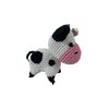 Skelapparel Dog Teeth Cleaning Organic Cotton Crochet Squeaky Dog Toy for Small Dog - Cow