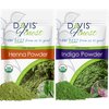 Davis Finest Henna Indigo Powder for Hair Color – 100g Henna with 100g Indigo, Chemical Free Hair Dye for Gray Hair Coverage, Light/Medium/Dark Brown/Black PPD-Free Beard Dye, No Peroxide Hair Color
