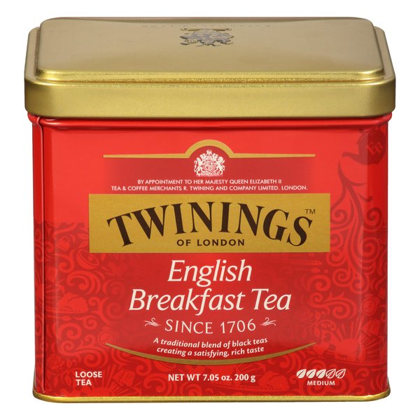 Twinings English Breakfast Loose Tea Tins, 3.53 Ounce Tins (Pack of 6), Smooth, Flavourful, Robust Black Tea Leaves, Caffeinated, Enjoy Hot or Iced