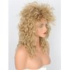 Lucoacos Womens Blonde Long Curly Wig 80s Rocker Mullet Wig Halloween Party Costume Wig