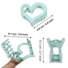 6 PCS Flower Hair Claw Clips - HAIMEIKANG Matte Butterfly Hair Clips for Women Girls Non-Slip and Strong Hold Hair Clips Heart Hair Claw Clips for Thin/Medium/Thick Hair (flower+heart+butterfly)