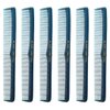 Allegro Combs 400 Barber Comb Hair Cutting Combs Pocket Combs Combs for Hair Stylist Comb Set Styling Comb 6 Pcs. (Teal)