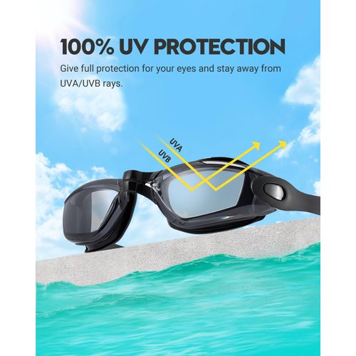 Vorshape Swim Goggles Pack of 2 Swimming Goggle No Leaking Adult Men Women Youth