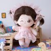 CALEMBOU Plush Doll, 20cm Cute Cotton Doll with Skeleton, Anime Plushies Soft Stuffed Dress Up Doll, Kawaii Plush Toys Rag Dolls with Doll Clothes Birthday Gift for Girls (Doll&Clothes-Winkii)