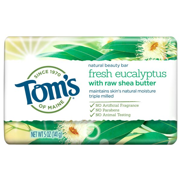 Tom's of Maine Natural Beauty Bar, Bar Soap, Natural Soap, Fresh Eucalyptus, 5 Ounce