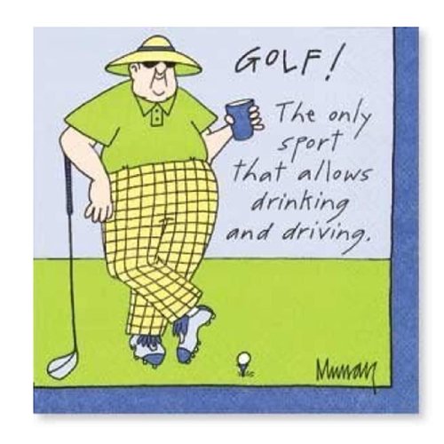 Humorous "Golf" Beverage Napkins