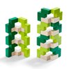 HABA 3D Wooden Blocks Viridis - 21 Piece Natural and Green Toned Beech Wood Set (Made in Germany)