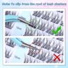 Lash Clusters Wispy Eyelash Clusters CC Curl Cluster Lashes zanlufly Natural Individual Lashes 180Pcs Eyelash Extension 10-12MM DIY Lash Extension