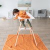 Bumkins Baby Splat Mat for Under High Chair, Babies Toddlers Eating Mess Mat, Waterproof Reusable Cloth for Arts and Crafts, Playtime Mat for Kids, Floors or Tables, Fabric 42inx42in, Boho Orange