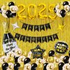IDAODAN New Years Decorations 2025 Kit, New Years Eve Party Supplies 2025 with Happy New Year Banner, 2025 Balloons, Fringe Curtains, Champagne Balloon for New Year Eve Decorations