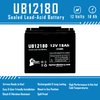 2 Pack Replacement for Minuteman XRT BP1 Battery Pack Battery - Replacement UB12180 Universal Sealed Lead Acid Battery (12V, 18Ah, 18000mAh, T4 Terminal, AGM, SLA)