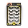 Laflare Premium Silk Lashes 3D Faux Mink Eyelashes Multipack, Light, Natural Looking, Professional Easy to Apply Eyelashes in a Knitted Style 5 Pairs Value Pack (43X5P)