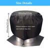 2 Pack Turbine Roof Vent Cover House, Black Roof Turbine Hoods Shield Canvas, Adjustable Drawstring Turbine Ventilator Cover (20"x20"inches)