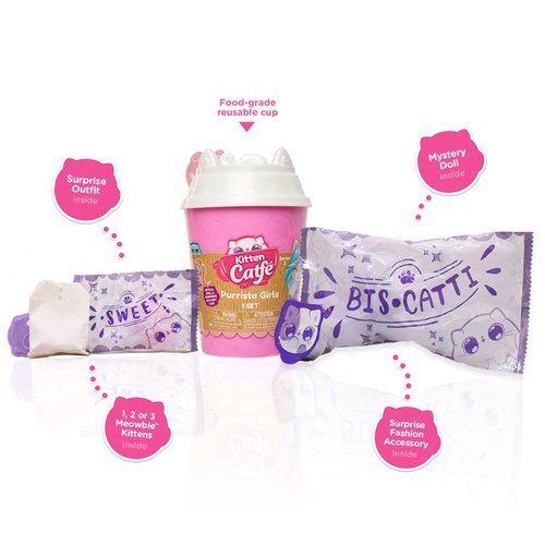 Kitten Catfé Purrista Dolls Series #2-12 Different Purrista Girls to Collect! Each Comes Individually Blind Packed in Its Own Coffee Cup, Which One Will You Get?