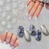 30Sheets Snowflake Nail Art Stickers 3D Christmas Nail Art Supplies White Snowflakes Snowmen Santa Claus Elk Snow Design Shiny Decals Manicure Winter Xmas New Year DIY Nail Decorations Accessories