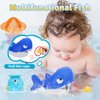 Baby Bath Toys for Kids Ages 1-3，Magnetic Fishing Game for Bath Toys Toddlers 2-4 Include a Fishing Rod, 8 Sea Animals and a Scoop Net to Storage Toys, Infant Tub Pool Toys for Toddlers 1-3