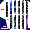 Omlisca Outer Space Slap Bracelets 40 Packs Space Party Favors Goodie Bag Gifts Starry Night Galaxy Snap Bracelet Planet Carnival Class Prizes Space Theme Birthday Party Supplies