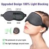 YIVIEW Sleep Mask for Side Sleeper, Block Out Light 100%, Eyelash Extensions Friendly 3D Contoured Sleeping Eye Mask, Soft Breathable Night Blindfold with Adjustable Strap, Lightweight Eye Cover Gray