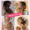 Back to School Hair Claw Clips for Women Pink Teacher Supplies Book Shaped Claw Clips for Styling First Day of School Teacher Cute Hair Accessories Medium Teacher Hair Barrettes for Thick Hair