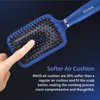 RHOS Paddle Hair Brush for Men-Detangler Hair Brush for Wet&Dry Hair-Square Cushion Hair Brush with Nylon Bristles for Detangling,styling-Plastic Hair Brush for Thin,Short,Think Hair(1 Pack-Blue)