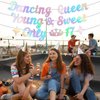 Generic Dancing Queen Young & Sweet Only 17 Banner, Iridescent Happy 17th Birthday Party Decor for Girls, Dancing Queen 17th Birthday Party Decorations, Funny 17th Birthday Party Decorations