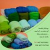 WONVOC Felting Wool, 12 Colors Wool Roving for Needle Felting, 4.23 oz Needle Felting Wool, Wool Roving, Needle Felting Wool Set, Easy to Work, for Needle Felting DIY Wool Crafts, Green