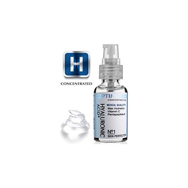 Optimized Vitamin C Serum with Hyaluronic Acid & Peptide - Outperforms All, Doctors Recommend for Anti-Aging