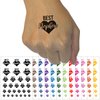 Best Nephew in Heart Temporary Tattoo Water Resistant Fake Body Art Set Collection - Light Blue (One Sheet)