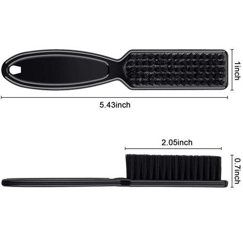 Patelai 2 Pcs Blade Cleaning Brush Hair Clipper Barber Nylon Brush Hair Styling Brush Accessory for Men Trimmer Cleaning Clipper Manicure(Black)