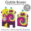 Big Dot of Happiness 60’s Hippie - Treat Box Party Favors - 1960s Groovy Party Goodie Gable Boxes - Set of 12