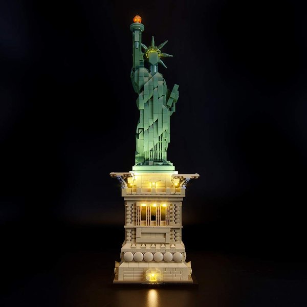 BRIKSMAX Led Lighting Kit for Architecture Statue of Liberty- Compatible with Lego 21042 Building Blocks Model- Not Include The Lego Set