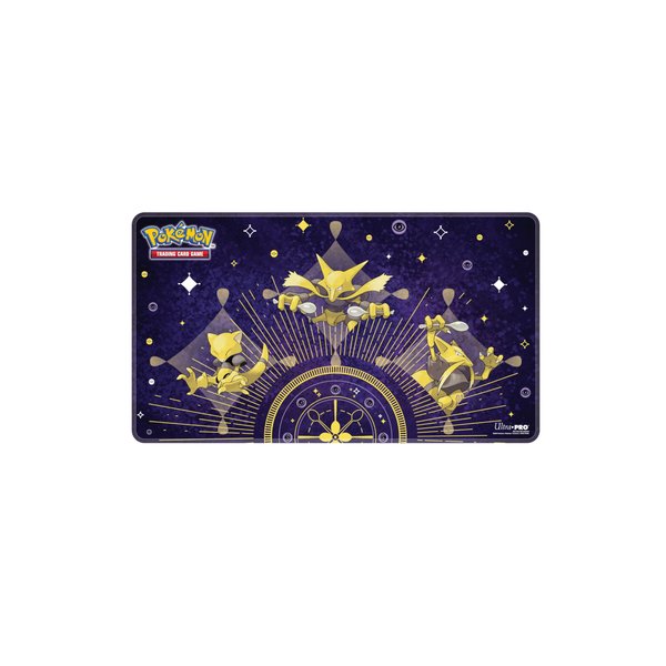 Ultra PRO - Abra Evolutions Stitched Officially Licensed Pokemon Cards Playmat, Collectible Trading Tabletop Card Game Protection Accessory Abra Kadabra Alakazam Themed Gaming Surface playmat