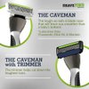 ShaveMOB 6-Blade Men's Razor Kit (Flex Head Handle + 24 Refills) - The Caveman Shaving Kit